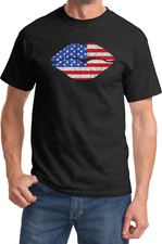 Buy Cool Shirts USA T-shirt Patriotic Lips Tee