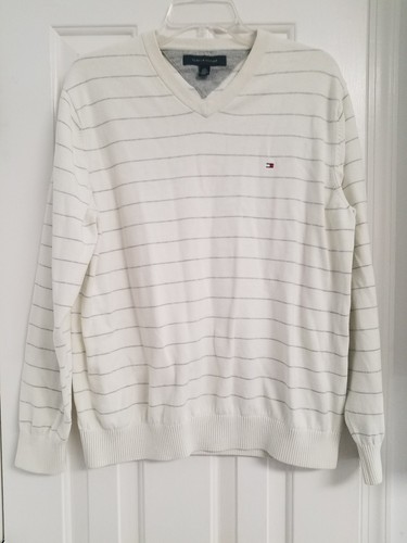 V-Neck Long Sleeve Cotton Sweater 