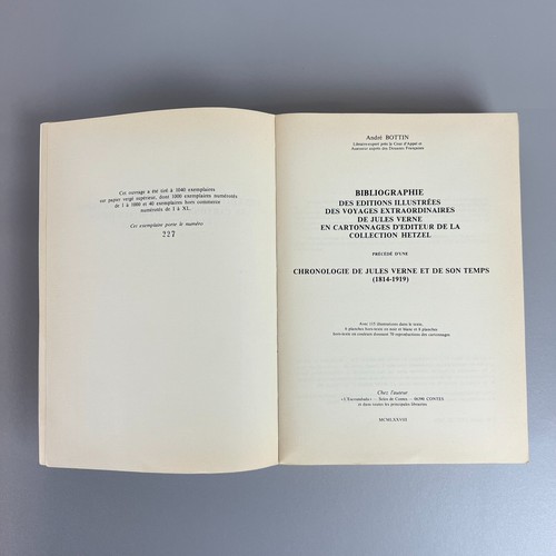 Jules Verne, Bottin André, livre rare exemplaire 227/1000 bibliographie - Foto 8 di 14