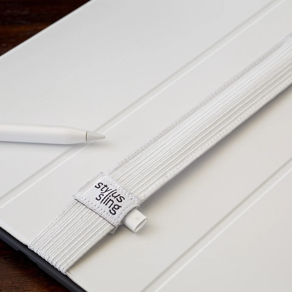 Stylus Sling Pencil holder for Apple Pencil (1st/Pro/USB-C) for iPad Pro (white) - Image 4 of 4