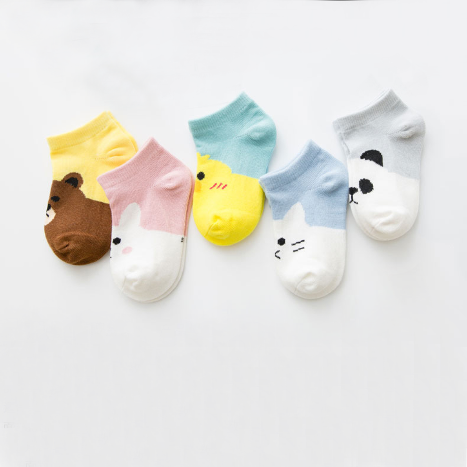 5 Pairs/Lot Short Baby Socks Breathable Floor Sock High Quality Cotton
