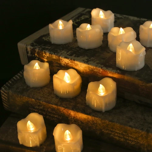 12/24PCS Flameless LED Tea Lights Votive Candles Lamp Decor Battery Operated Set - Picture 7 of 18