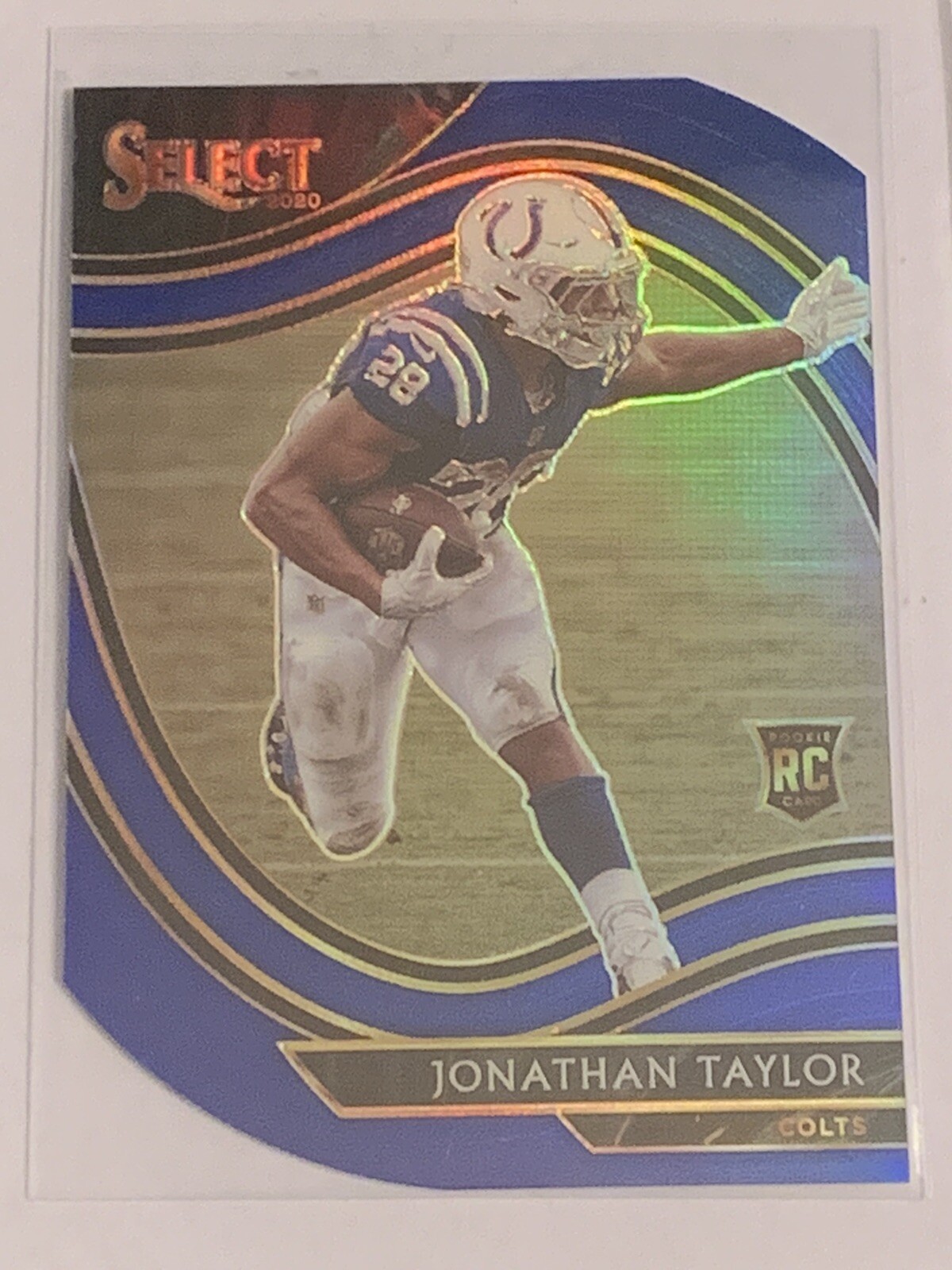 2020 Panini Select Jonathan Taylor Field Level Blue Prizm Die Cut #353