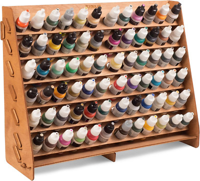 Vallejo Paint Rack Organizer with 72 Holes for Miniature Paint Set - Wall-Mounte