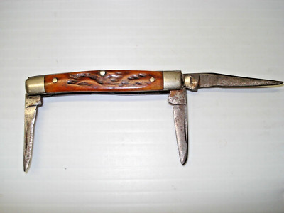 Vintage Western Boulder USA #445 Stockman Pattern Mini Pocket Knife