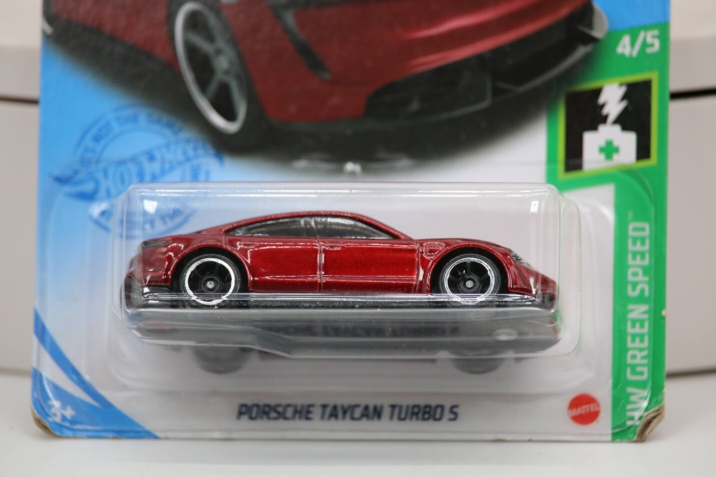 Hot Wheels Porsche Taycan Turbo S Red 208/250 2021 HW Green Speed 4/5
