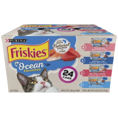 Purina Friskies Meaty Bits Ocean Favorites Fish Flavor Wet Cat Food - 5.5oz/24ct