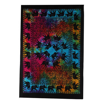 Wandbehang Poster Elefanten Mandala Dekotuch ca. 105 x 73 cm Kunst und Magie