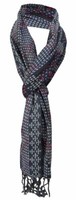 Tigertie Schal In Schwarz Pink Braun Grau Gemustert - Gr. 180 X 50 Cm