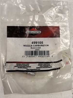 Briggs & Stratton Carburetor Nozzle 499105 OEM