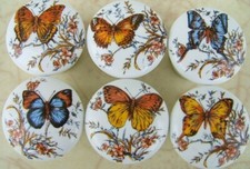 Cabinet Knobs Butterflies Butterfly 1 lg Pretty  6 Insect