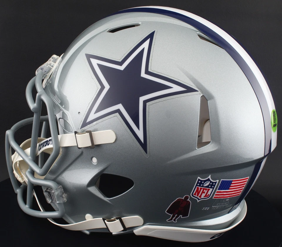 Casco de fútbol americano auténtico tamaño completo DALLAS COWBOYS NFL Riddell VELOCIDAD Foto 4 de 4