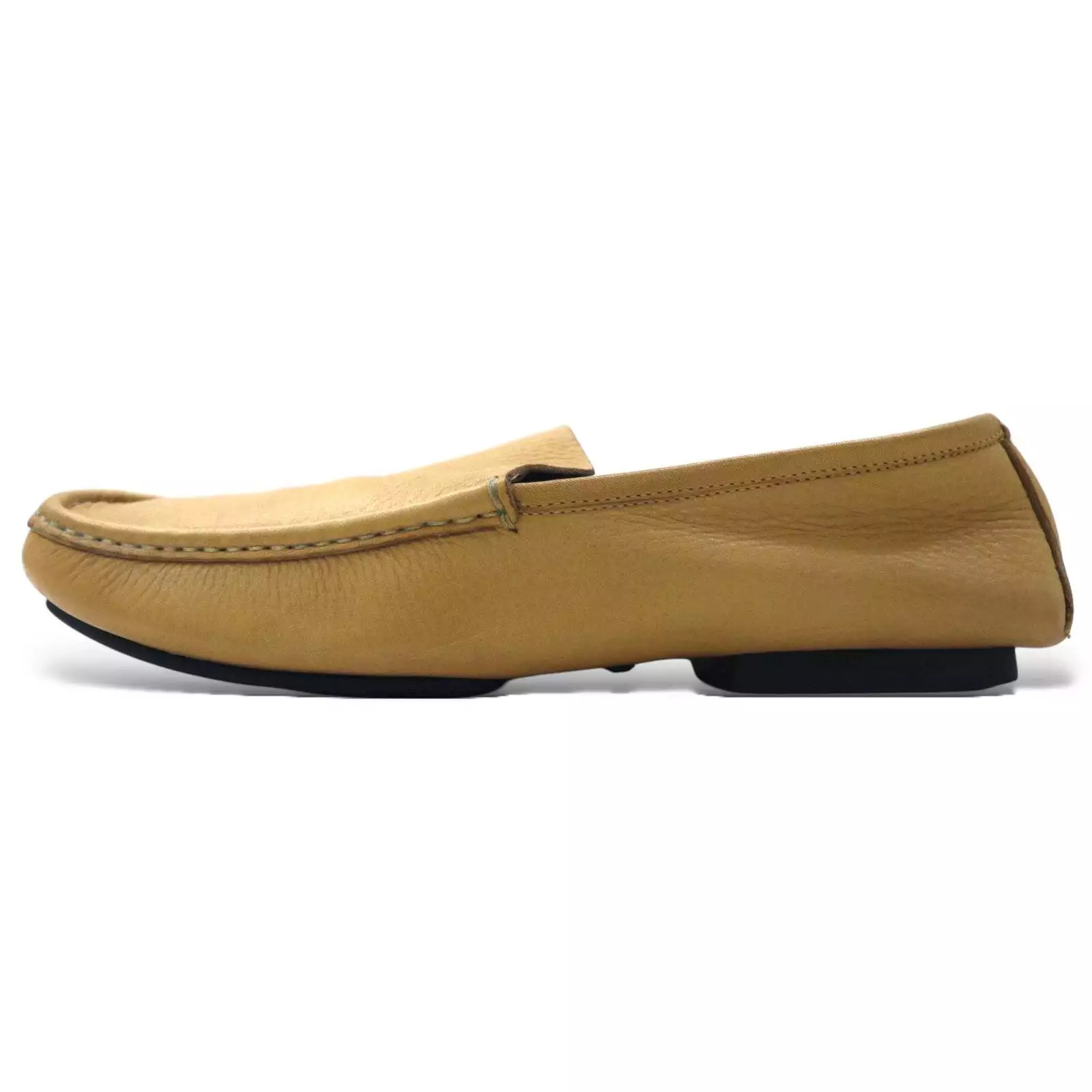 Chaussures de conduite GUCCI US6 cuir beige cuir grain 110101 fabriquées en Italie