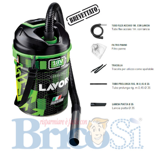 Lavor FreeVac 1.0: Efficienza senza Fili per Cenere e Polvere