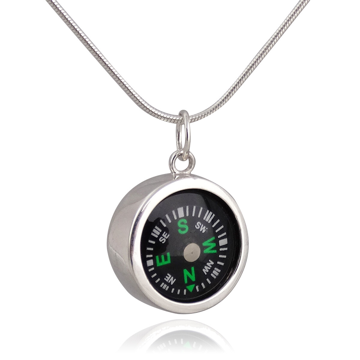 美品　vasco ANCHOR COMPASS NECKLACE SILVER Vasco Anchor Compass Necklace -silver – WANDERS*