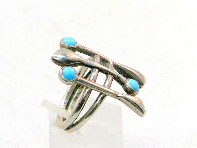 Franz Zerrenner Pforzheim Sterling Silber 925 Ring mit Türkis RG 53 - Bild 2 von 4