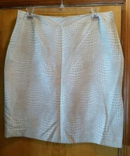 UNBRANDED Beige Reptile Knee Length Lined Straight Pencil Skirt Ladies Size 18