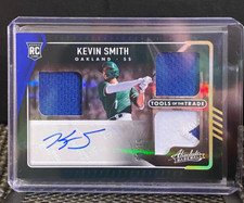 Kevin Smith 2022 Absolute Tools of the Trade Blue Jersey/Auto #60/75 - Athletics