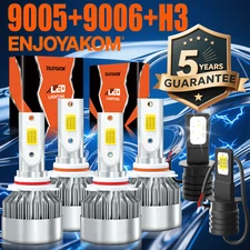 For Chevrolet Tahoe 1995-2000 6x High&Low Beam LED Headlight Bulb Fog Light Kit