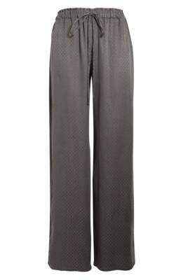 Felina Women's Sz L Izar Jacquard Drawstring Lounge Pajama Pants Gray