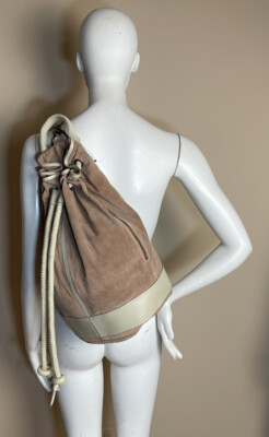 FREE PEOPLE Varsity Suede + Leather Sling Bag Adobe + Brown  display picture 3