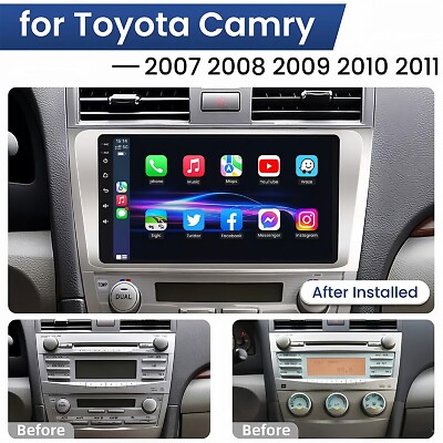 Android 13 Apple CarPlay GPS Navi For Toyota Camry 2007-2011 Car Stereo Radio