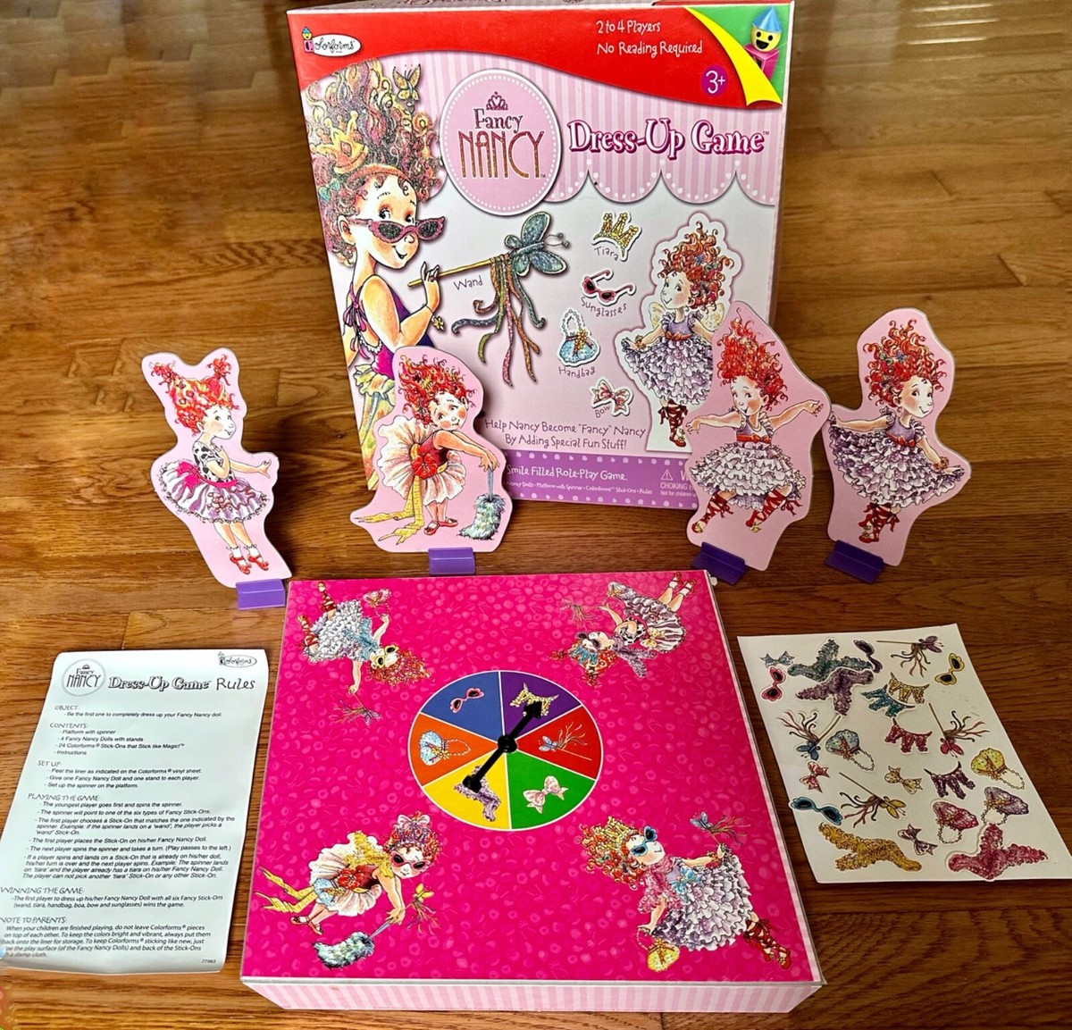 Fancy Nancy Board Game Dress Up Game Colorforms 2009 complete | eBay
