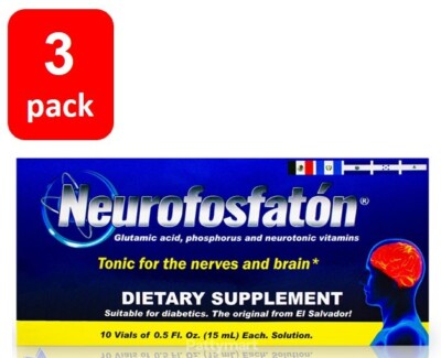 3 NEUROFOSFATON SUPPLEMENTS 10 Drinkable Vials each