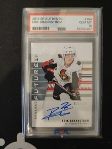 Erik Brannstrom Future Watch Auto / 999 Psa 10 2019-20 SP Authentic Avalanche