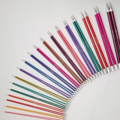 KnitPro Zing Knitting Pins Single Pointed Aluminium Needles 25cm 30cm