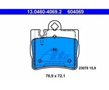 Brake pad set, disc brake ATE 13.0460-4069.2