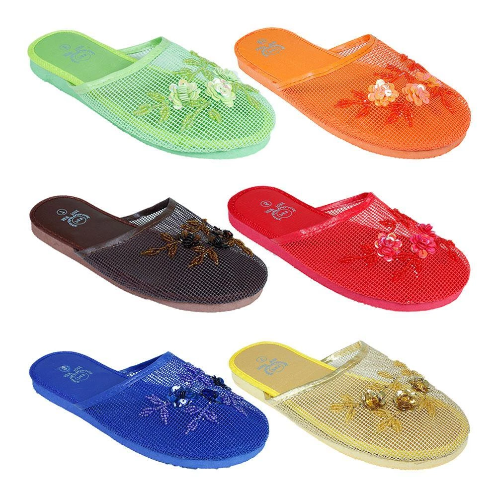 Chinese sequin slippers sale