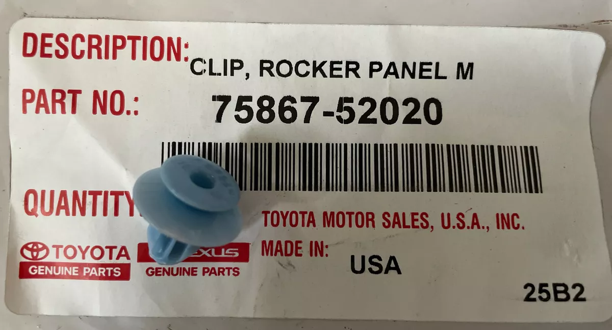 2012-2021 GENUINE OEM TOYOTA LEXUS 7586752020 CLIP ROCKER MOLDING  75867-52020