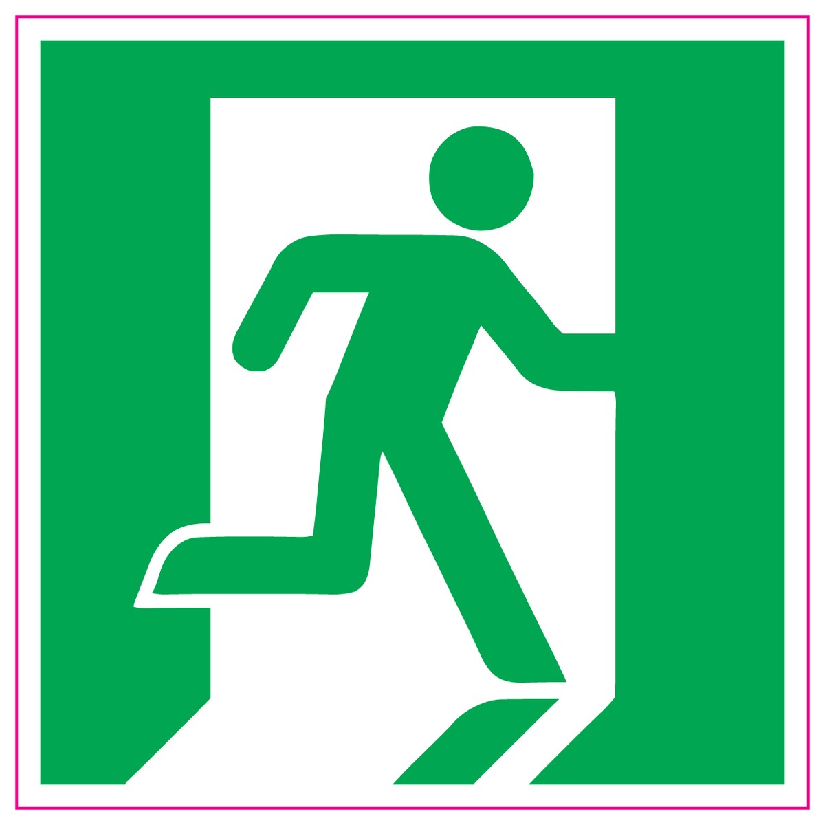 SCAN Fire Exit Schild – Laufender Mann Mit Pfeil Rechts, PVC 300x200 Mm