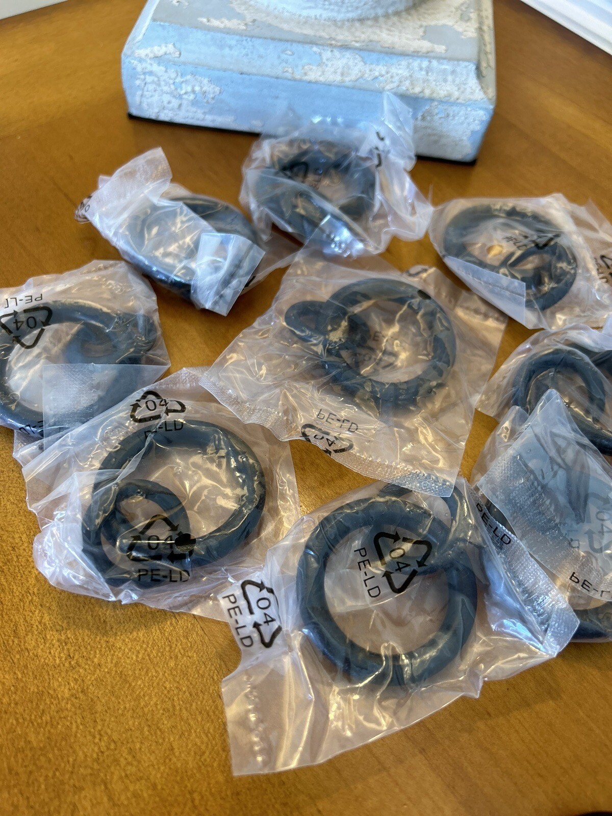 Pottery Barn Cast Iron Double Ring Curtain Rings Small .75” Dia S/10 OB