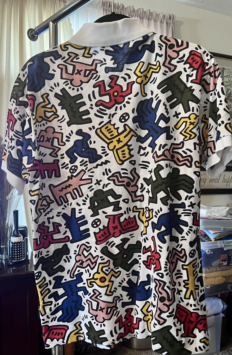 Polo lacoste top keith haring homme