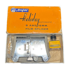 Mansfield 8mm  16mm Film Auto-Splice Splicer w/Box, Instructions, Splicing Tape