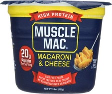 Muscle Mac Alta Proteína Microondas Macarrones Queso Taza 10.8 Onzas Paquete de 3