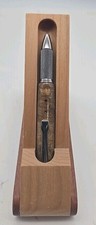 Handmade Figured Artisan Turned Wood Pen And Case 250 