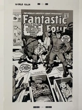 Production Art FANTASTIC FOUR #101 cover, JACK KIRBY art, 11x17
