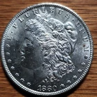 Morgan Silver Dollar 1880s  San Francisco United States $1 Coin Silver