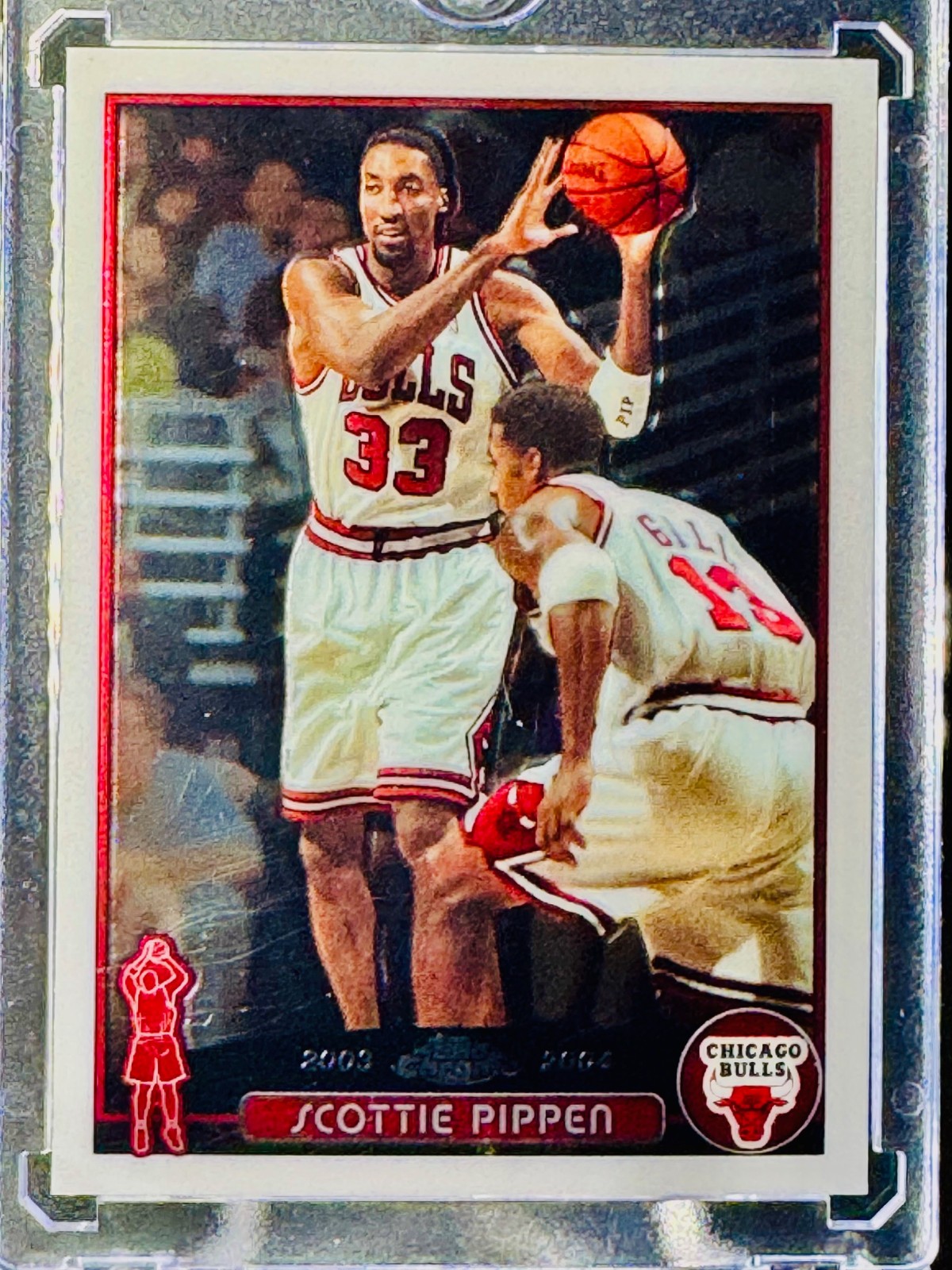 2003-04 TOPPS CHROME REFRACTOR SCOTTIE PIPPEN BULLS #49 MINT BASKETBALL CARD