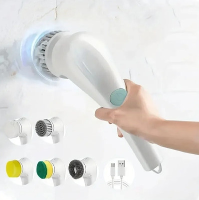 1Set Five-in-One Multifunctional Electric Cleaning Brush for Bathroom & Kitchen