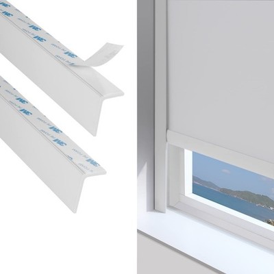 ZSTARR PVC Light Blockers Blackout Light Blockers Side Tracks for Window Shad...