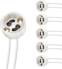 GU10 Base Socket, 600℃ Heat Resistant Maximum 250V 300W, Ceramic Lamp Holder and