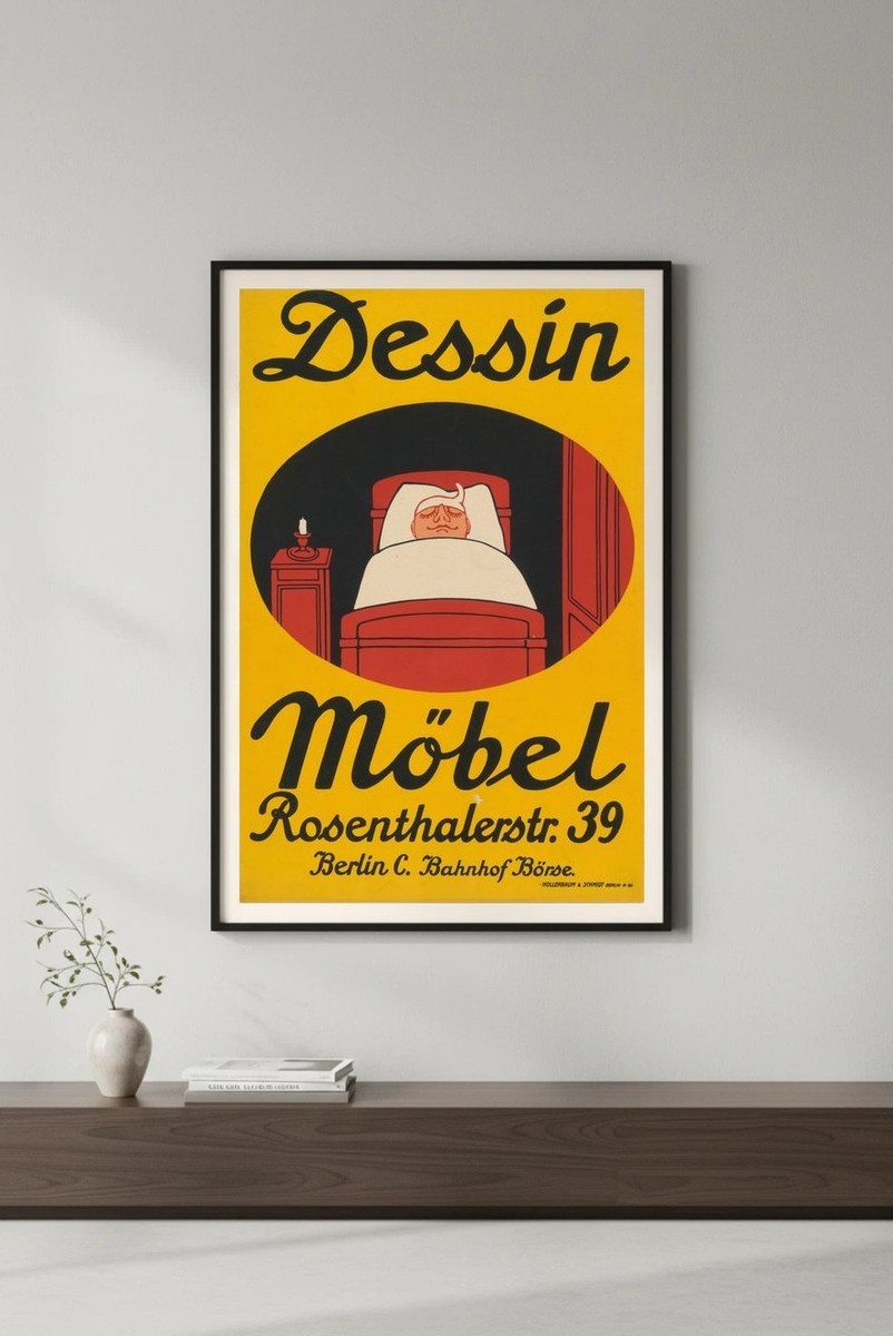 Dessiner l’Antique 🛏️ Vintage Dessin Möbel Poster - 16x24” - Early 20th Century