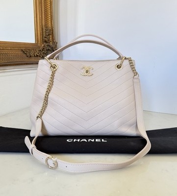 Chanel Classic Chevron Shoulder Bag Gold Hardware With Top Handle ORIGINAL
