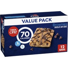 Fiber One 70 Calorie Brownies, Chocolate Chip Cookie Snack Bars, 2g Sugar, Va...