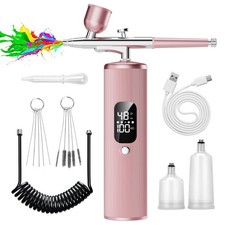 Airbrush Kit with Compressor - 48PSI High Pressure, Non-Clogging Air Brush Se...
