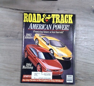 ROAD & TRACK Magazine May 1992 1993 Camaro 1994 Mustang Toyota MR2 Hachette